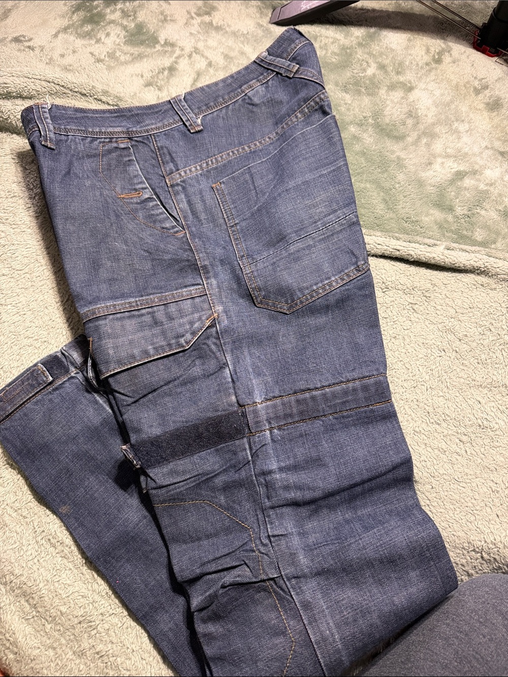 Marithe Francois Girbaud Men's Indigo Cargo Jeans